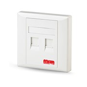قاب روکار شبکه 86x86 دو پورت